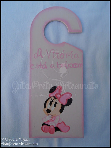 Caixa de recordações de bebé e placa porta 