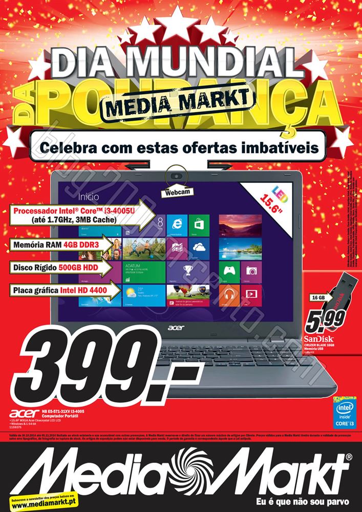 Folheto Media Markt Grande abertura Matosinhos - 10 de Novembro a 13 de  Novembro