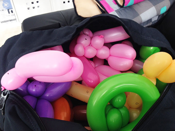 Saco cheio de balões