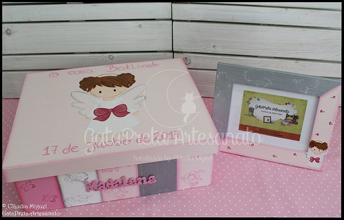 Caixa de batizado e moldura 