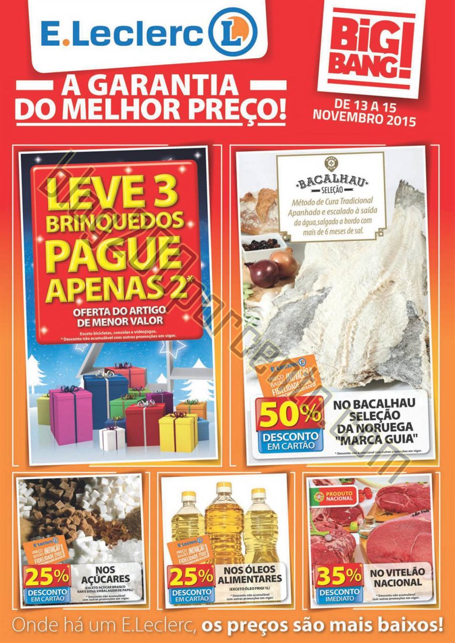 Antevisão Folheto E-LECLERC Big Bang promoções 