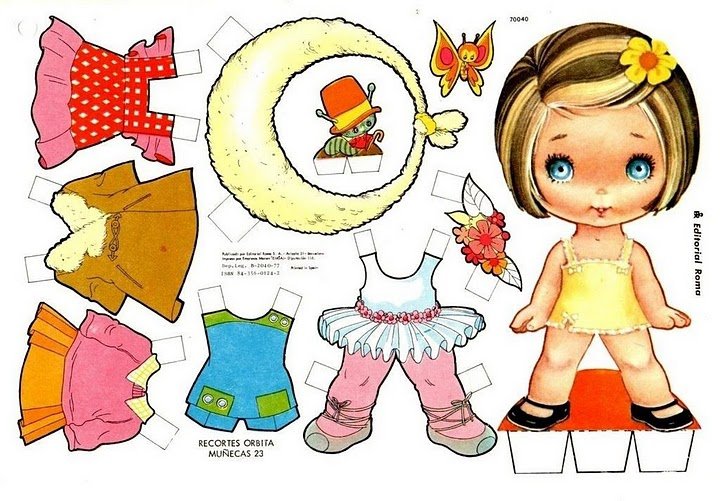 Bruxa boneca de papel com roupas para colorir e construir - Actividades  Halloween - Brinquedos de Papel