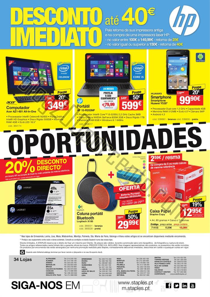 Novo Folheto STAPLES Oportunidades de 11 a 16 junh