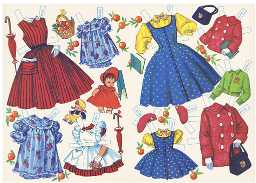 ROUPAS DE BONECA EM PAPEL - Desenhos para colorir - Imprima