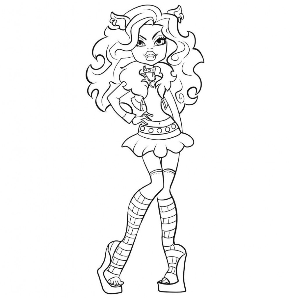 Desenhos para Colorir Monster High imprimir grupo - Brinquedos de Papel