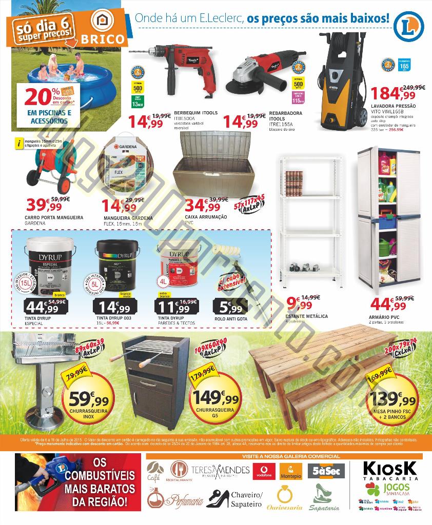 Antevisão folheto E-LECLERC Feira de 6 a 16 julho