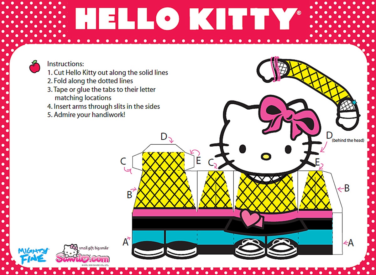 Dia da Criança - Boneca de Papel Jogo Hello Kitty com Vestidos para  recortar - Brinquedos de Papel