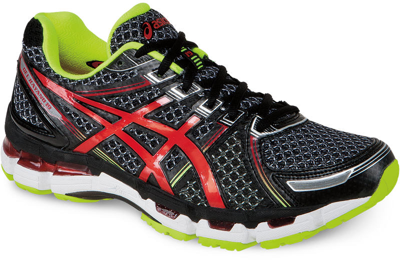 kayano-mens-blackRedLime