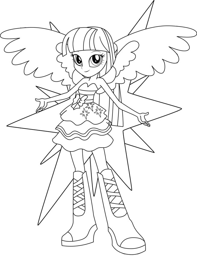 Desenhos Equestria Girl para colorir - My Little Pony - Brinquedos