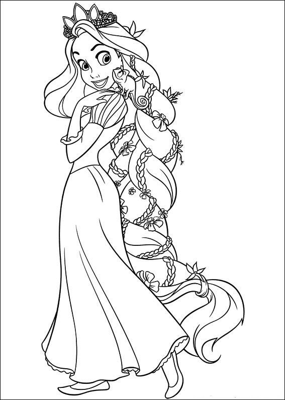 Princesa Rapunzel para Colorir - Desenhos para Pintar da Disney