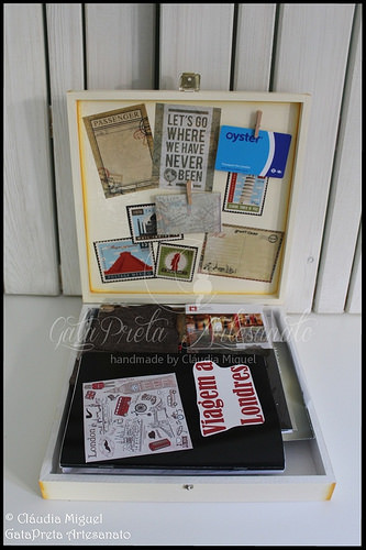 Caixa de recordações de viagem 