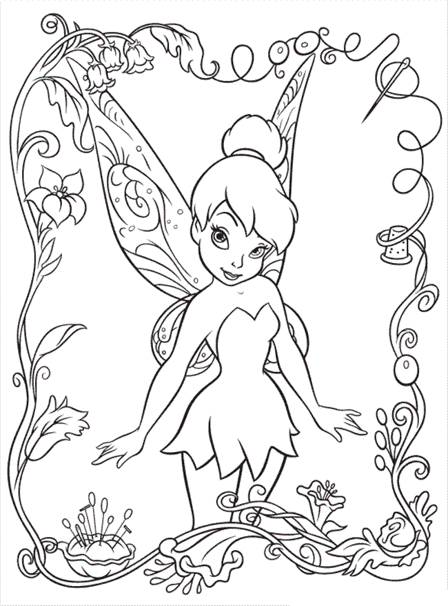 Desenhos para imprimir e pintar da Tinker Bell