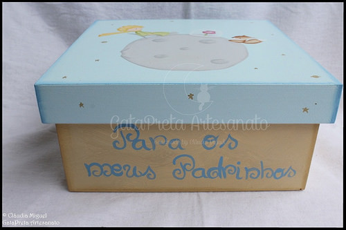 Caixa de lembrança para padrinhos 