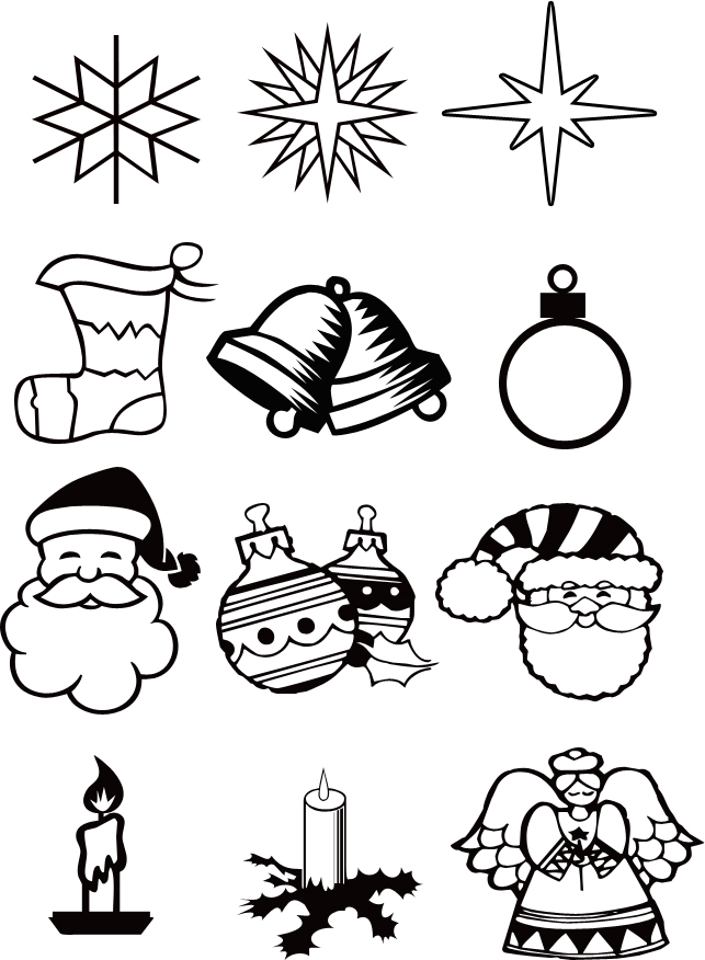 Sinos de Natal Desenhos para Colorir - Brinquedos de Papel