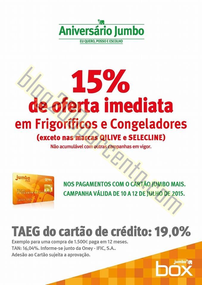 Antevisão 15% de desconto JUMBO - BOX de 10 a 12 