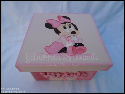 Caixa de recordações de bebé e placa porta 