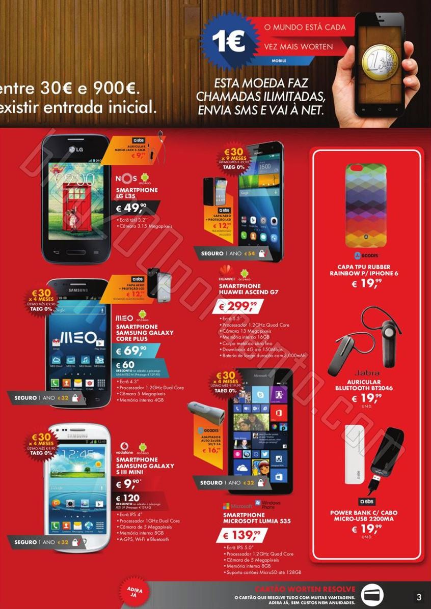 Novo Folheto WORTEN Mobile promoções de 4 a 17 f