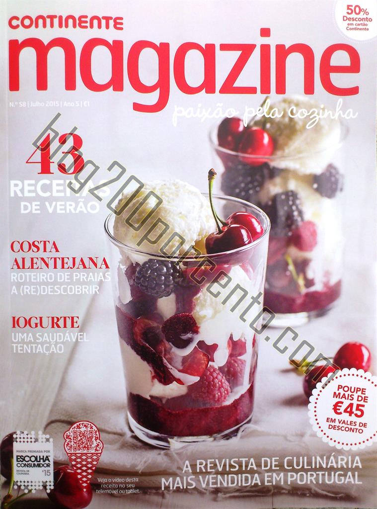 Nova Magazine CONTINENTE julho e seus vales de des