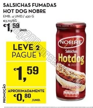 NOBRE Salsichas Hot Dog Frasco 4 un, SALSICHAS