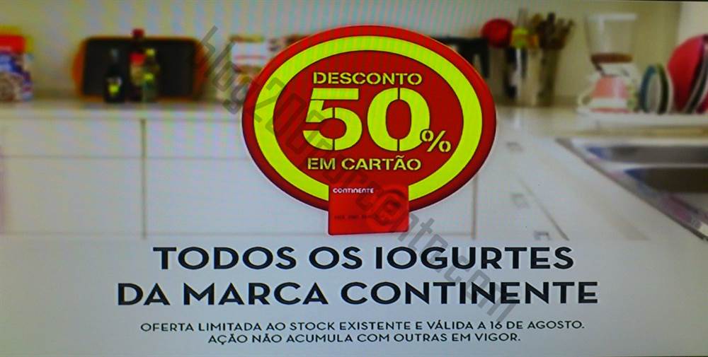 50% de desconto CONTINENTE apenas dia 16 agosto - Iogurtes CNT