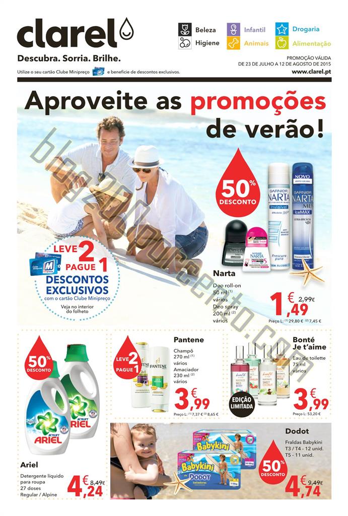 Antevisão folheto CLAREL Promoções de 23 julho 