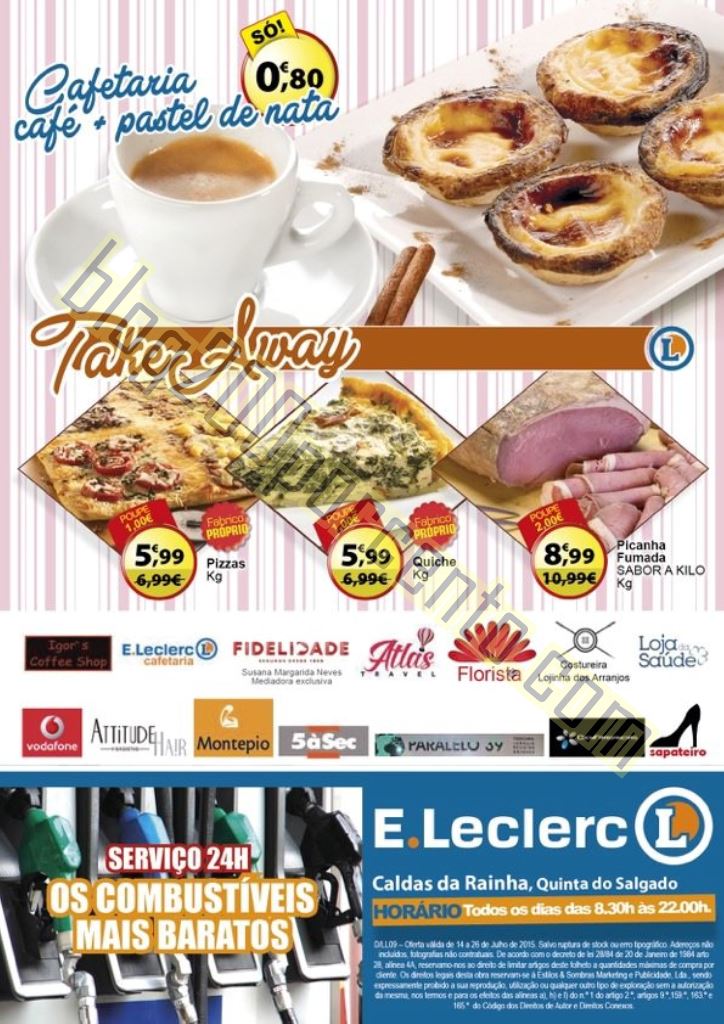 Antevisão folheto E-LECLERC Caldas de 14 a 26 jul