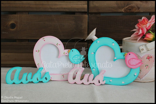 Molduras em forma de coração 