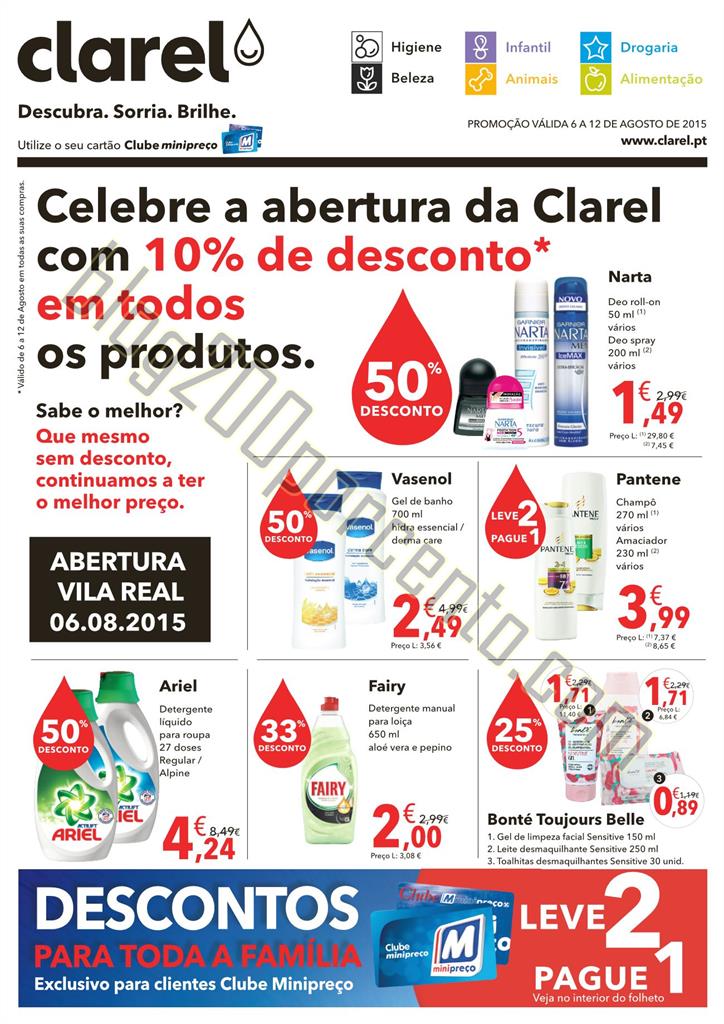 Antevisão Folheto CLAREL Aberturas de 6 a 12 agos