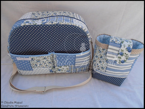 Mala de maternidade e bolsa para fraldas 