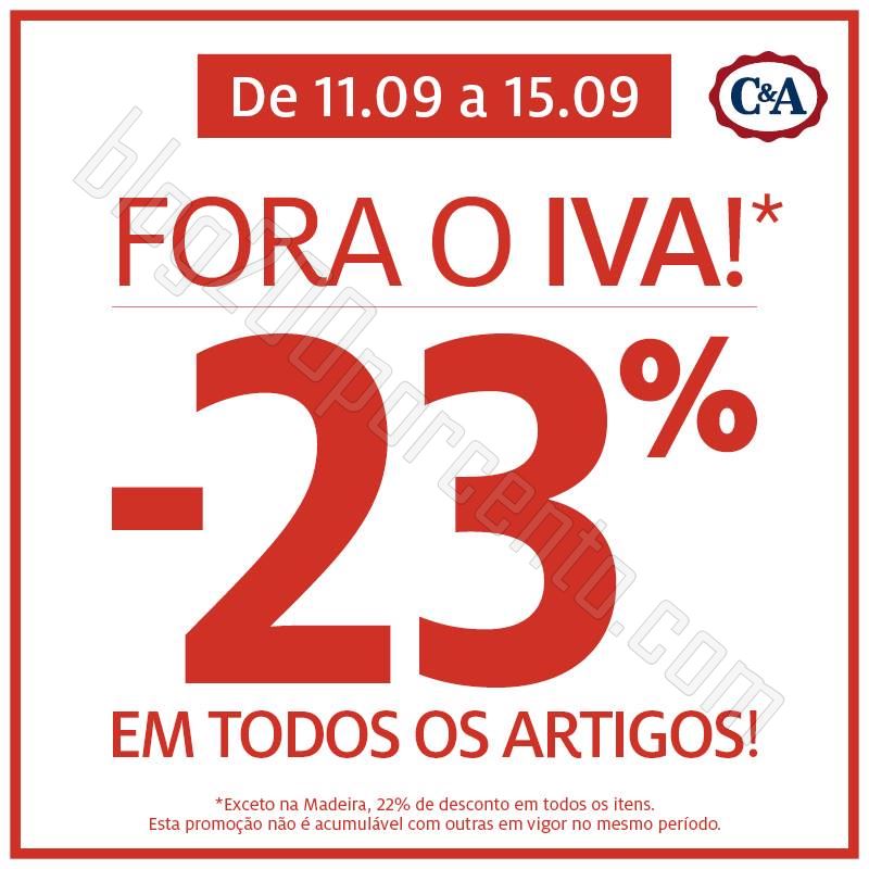 23% de desconto C&A de 11 a 15 setembro