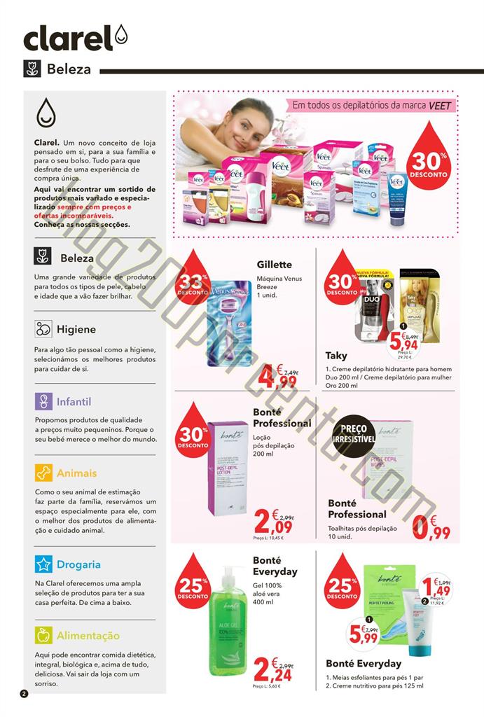 Antevisão folheto CLAREL Promoções de 23 julho 