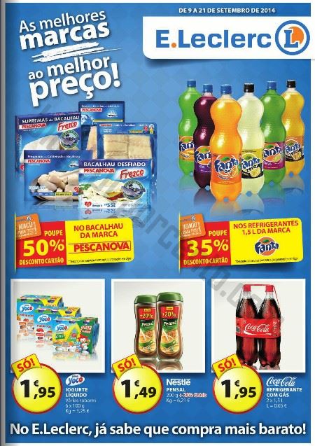 Antevisão Folheto E-LECLERC Promoções de 9 a 21 setembro