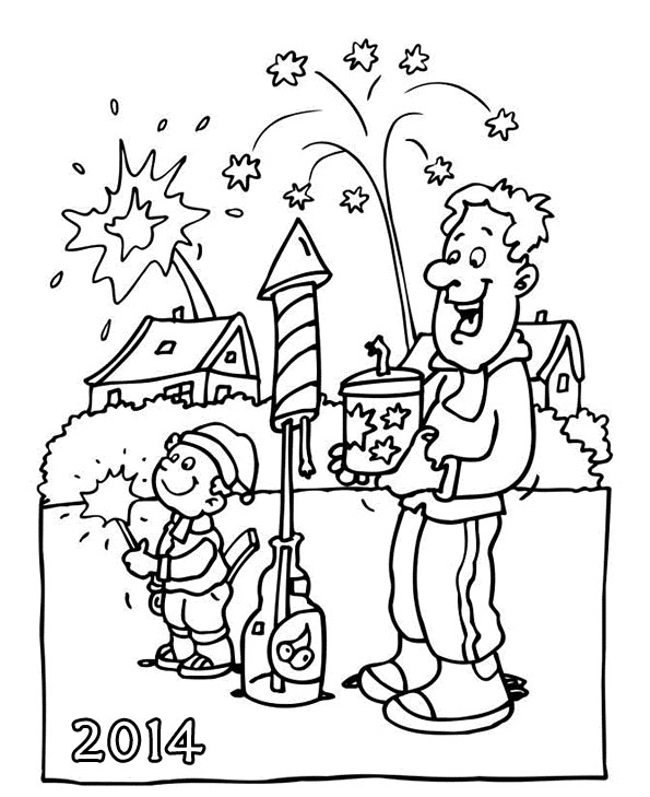 Fogos De Artifício Desenho Para Colorir - Ultra Coloring Pages