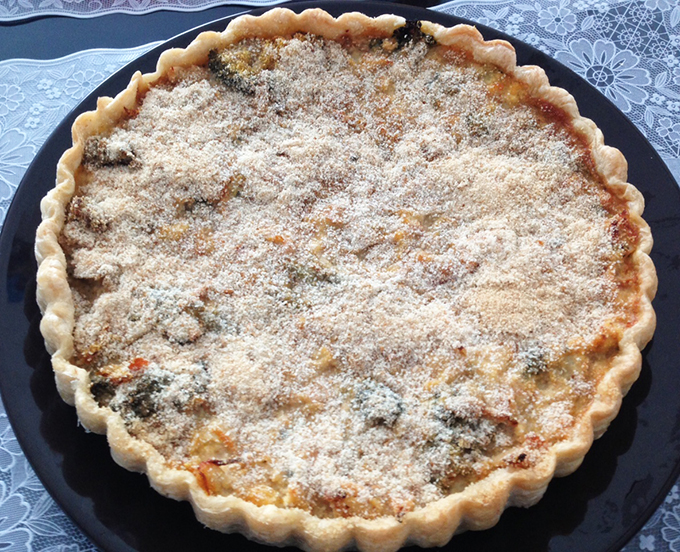 quiche de frango e requeijão