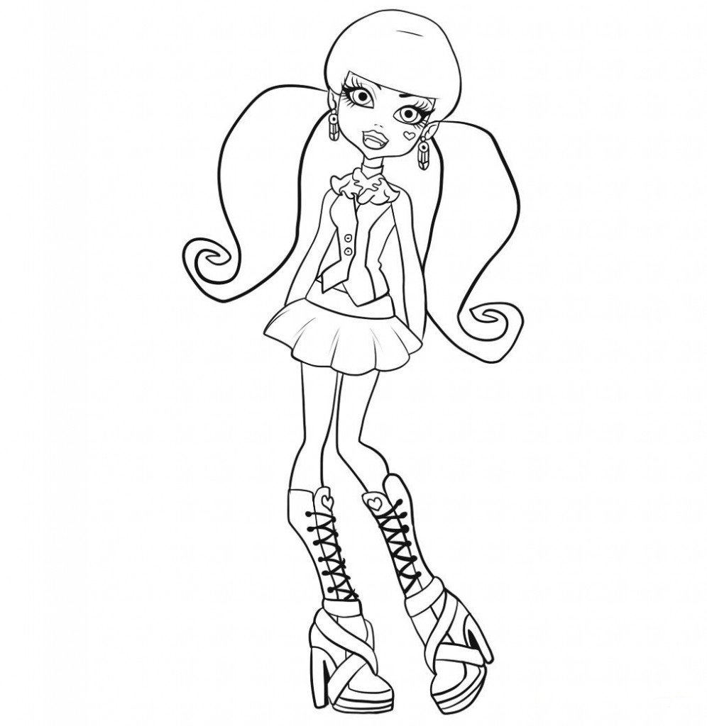 Desenhos para Colorir Monster High imprimir grupo - Brinquedos de Papel