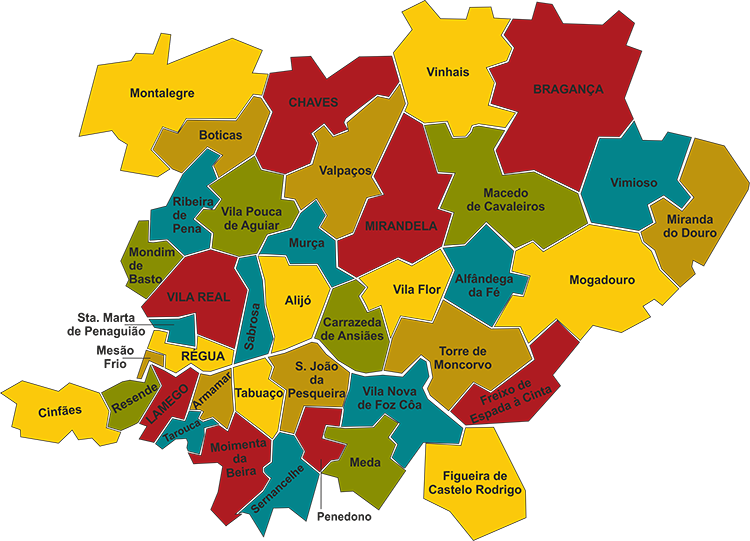 [Imagem 1 - Mapa de Trás-os-Montes e Alto Douro].