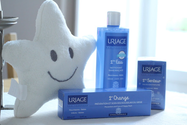 uriage + cuidados do bebé + produtos para bebés + primeira água da uriage + perfume para bebé da uriage + pomada protectora para a zona da fralda