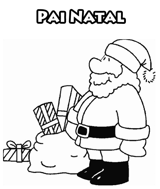 Desenho de Papai Noel para Colorir - Colorir.com