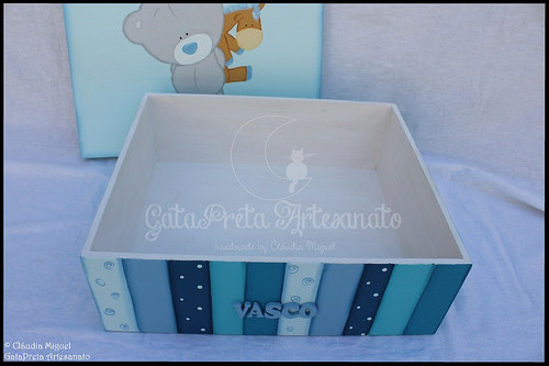 Caixa ampla e placa de porta 