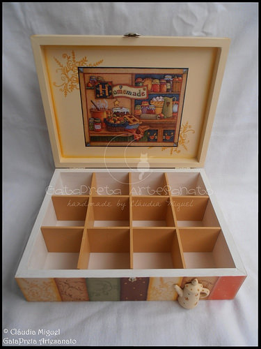 Caixa de chá de 12 divisões 