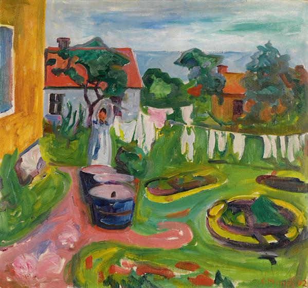 Edvard Munch ~ Clothes On A Line In Åsgårdstrand