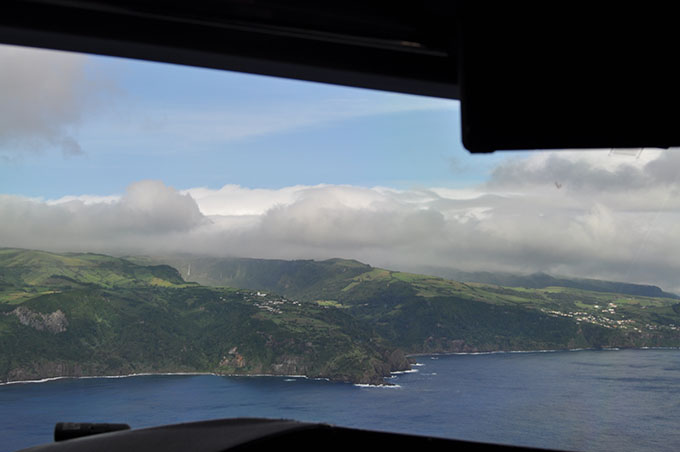 Vista do avião Açores