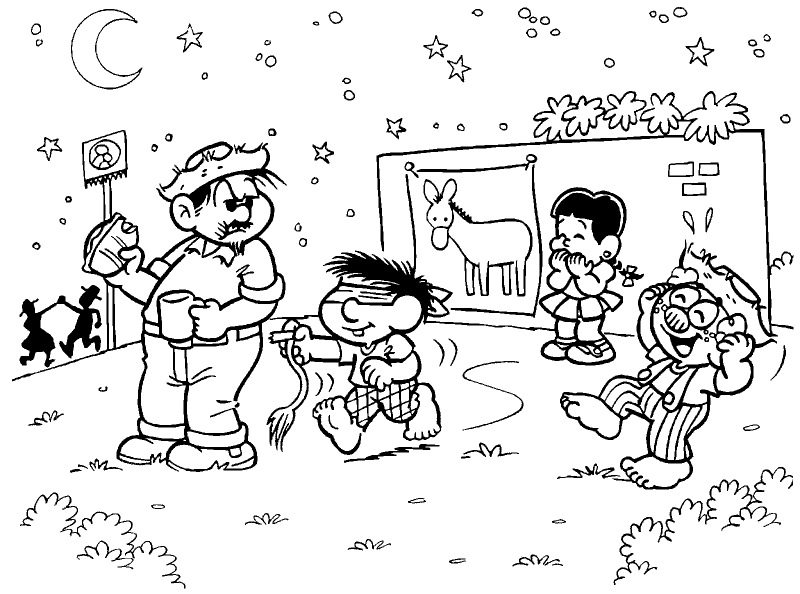 Desenhos para colorir de brincadeiras