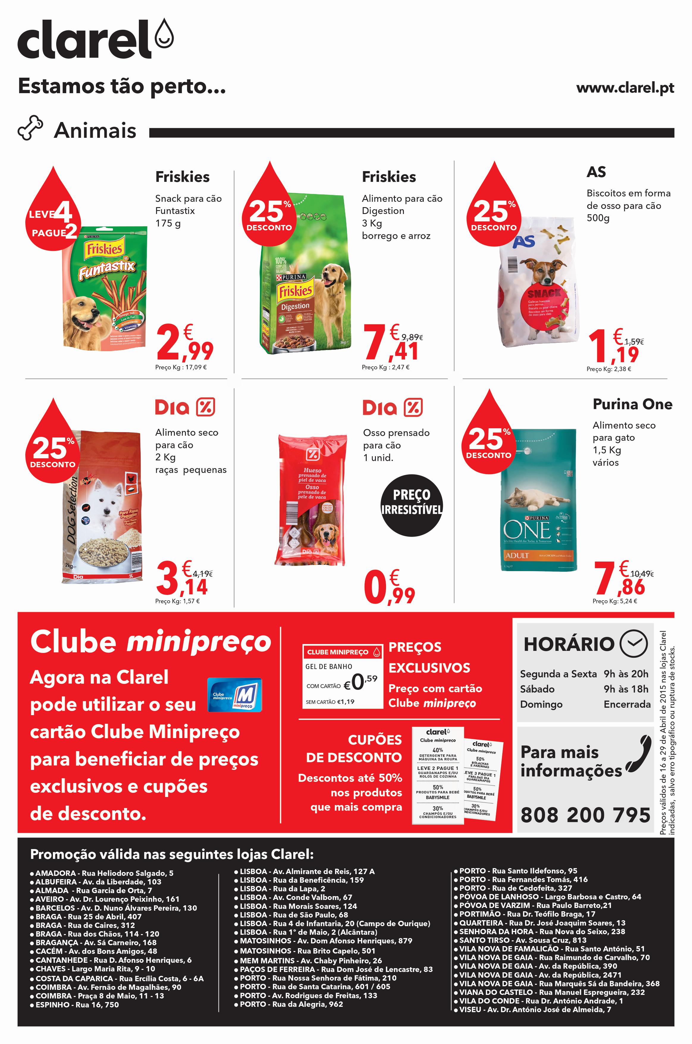 Novo Folheto CLAREL Promoções de 16 a 29 abril p