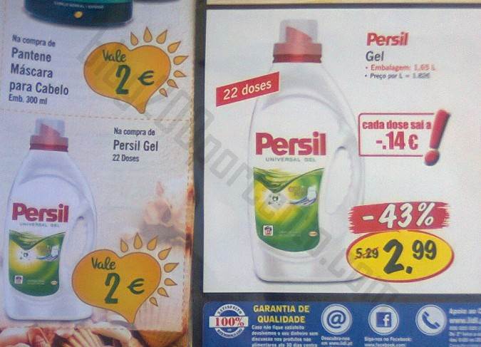 Acumulação com Vale LIDL este fim de semana dias 12 e 13 julho - Persil