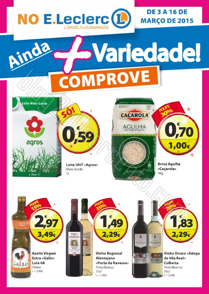 Antevisão Folheto E-LECLERC Lordelo de 3 a 16 mar