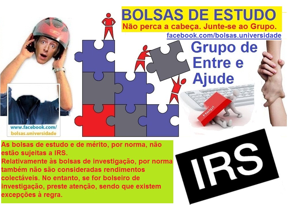 bolsas de estudo, bolsas de investigação, IRS, finanças