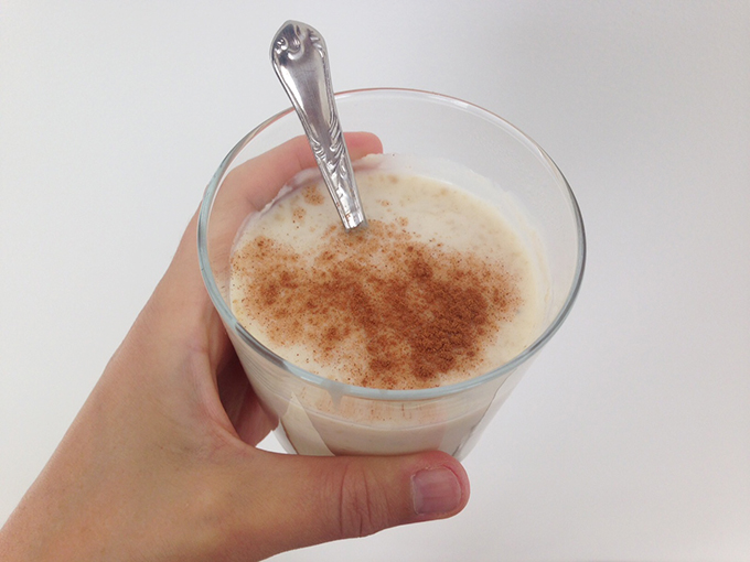 papas de aveia com fruta e canela