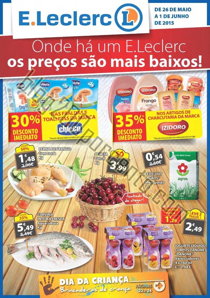 Antevisão Folheto E-LECLERC Promoções de 26 mai