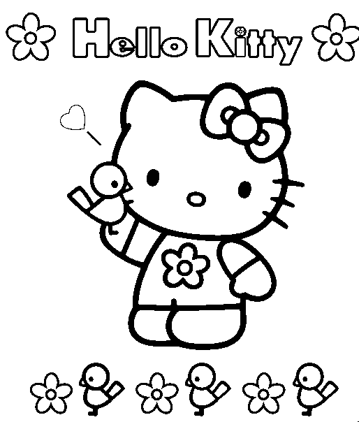 Hello Kitty bailarina para colorir - Imprimir Desenhos